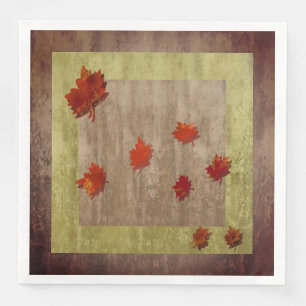 Servilleta De Papel De Cena Papel Napkin de hojas de otoño