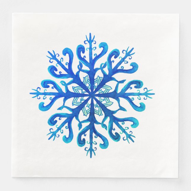 Servilleta De Papel De Cena Papel Snowflake (Anverso)