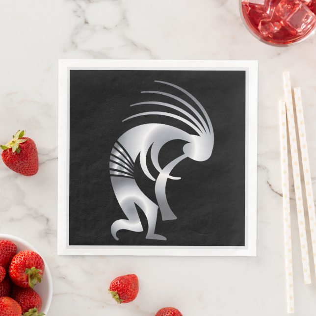 Servilleta De Papel De Cena Paquetes Kokopelli de plata suroeste (In situ)