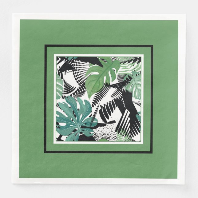 Servilleta De Papel De Cena Paraíso tropical (Anverso)