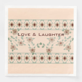 Servilleta De Papel De Cena Pare suave y floral verde