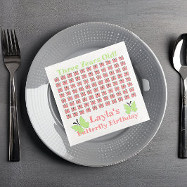 Servilleta De Papel De Cena Partido de Cumpleaños de la Mariposa