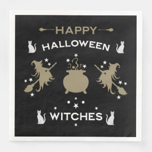 Servilleta De Papel De Cena Partido Halloween de Brujas Adultas