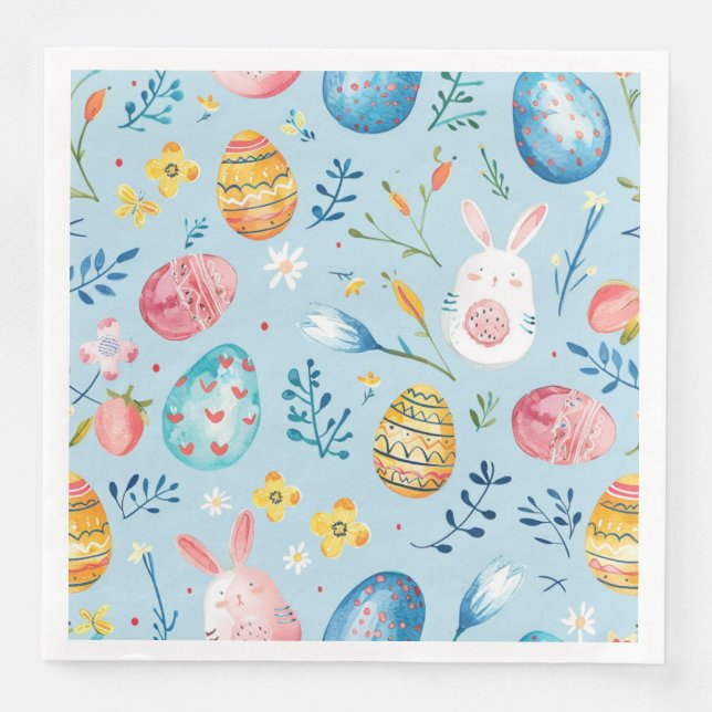 Servilleta De Papel De Cena Pascua de primavera 4 (Anverso)