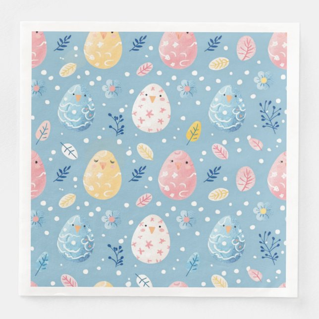 Servilleta De Papel De Cena Pascua de primavera 8 (Anverso)