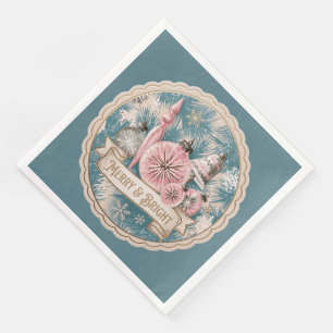 Servilleta De Papel De Cena Pastel Nostalgia: Adornos de Vidrio de Mitad de Si