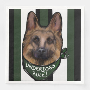 Servilleta De Papel De Cena Pastor Alemán Underdog