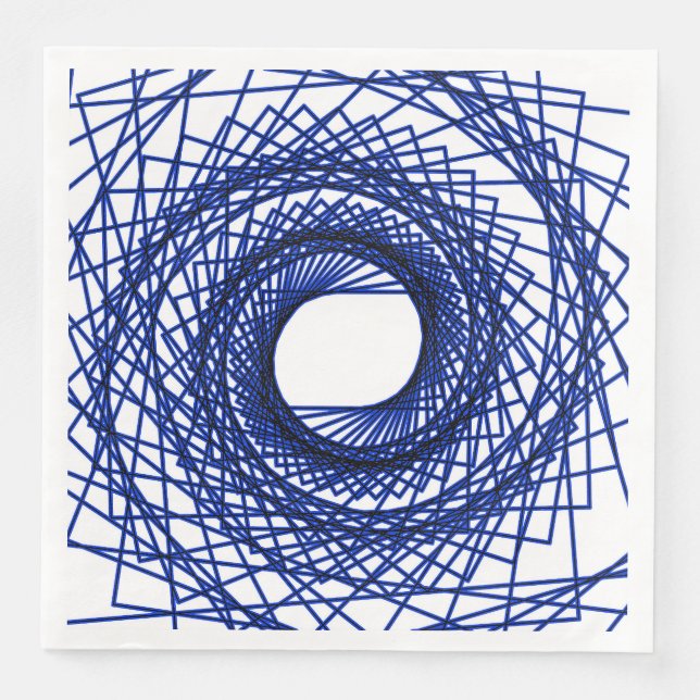 Servilleta De Papel De Cena Patrón abstracto - azul (Anverso)