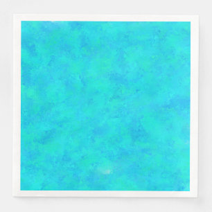 Servilleta De Papel De Cena Patrón abstracto azul turquesa