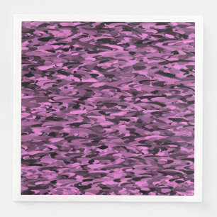 Servilleta De Papel De Cena Patrón abstracto púrpura negro