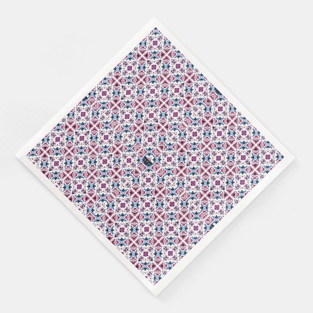 Servilleta De Papel De Cena Patrón de Bonito de cumpleaños de nuevo comienzo (Esquina)