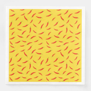 Servilleta De Papel De Cena Patrón de Chilies rojos