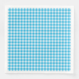 Servilleta De Papel De Cena Patrón de cuadros azules