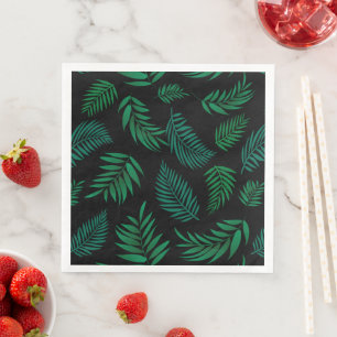 Servilleta De Papel De Cena Patrón de Hojas Tropicales 2