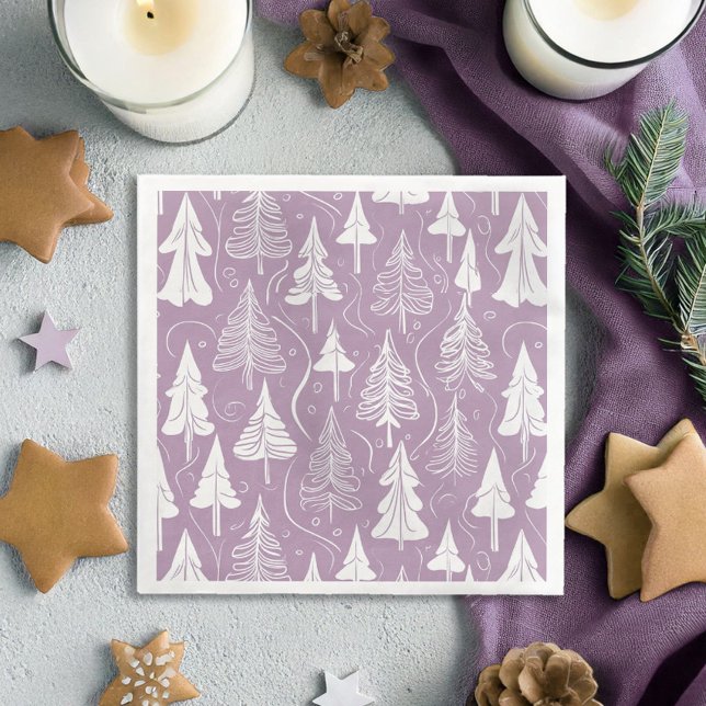 Servilleta De Papel De Cena Patrón de Navidades púrpura #6 ID1009 (Subido por el creador)