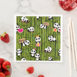 Servilleta De Papel De Cena Patrón de Panda 2