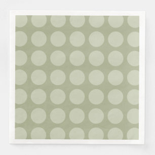 Servilleta De Papel De Cena Patrón de punto de Polka verde feroz