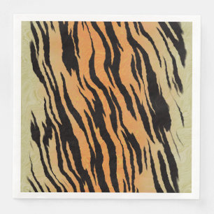 Servilleta De Papel De Cena Patrón de tigre animal