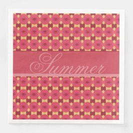 Servilleta De Papel De Cena Patrón floral rosa rosa