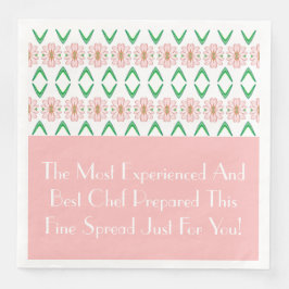 Servilleta De Papel De Cena Patrón floral rosado acentuado