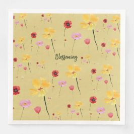 Servilleta De Papel De Cena Patrón Florido