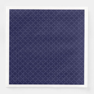 Servilleta De Papel De Cena Patrón geométrico islámico azul oscuro