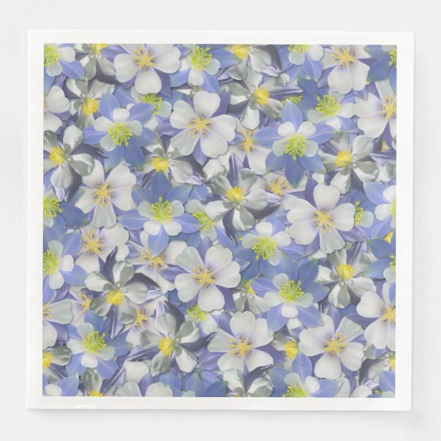 Servilleta De Papel De Cena Patrón sin costura de Columbines (Anverso)