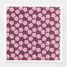 Servilleta De Papel De Cena Patrón sin foco de flor rosada frangipani