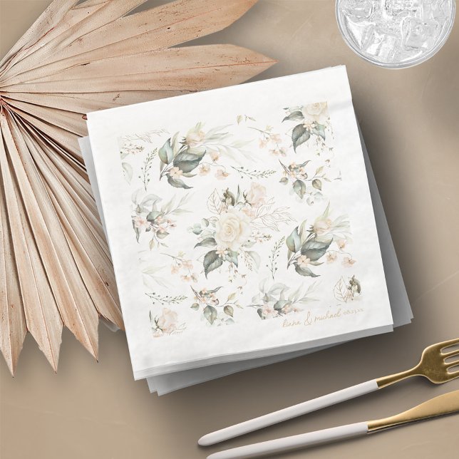 Servilleta De Papel De Cena Pearl Rubor Floral Elegance Pattern Boda ID989 (Subido por el creador)