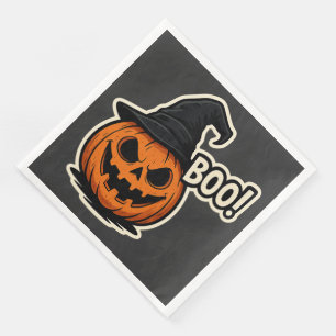 Servilleta De Papel De Cena Pegatina divertida y aterradora de Halloween