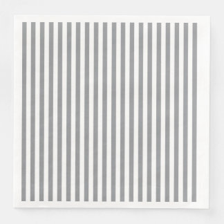 Servilleta De Papel De Cena Pequeñas franjas grises verticales