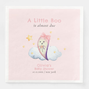 Servilleta De Papel De Cena Pequeño Boo Rosa Bow Chica Fantasma Baby Shower
