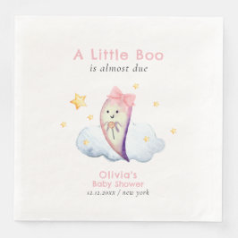 Servilleta De Papel De Cena Pequeño Boo Rosa Bow Ghost Halloween Baby Shower