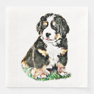 Servilleta De Papel De Cena Perro de montaña de Bernese
