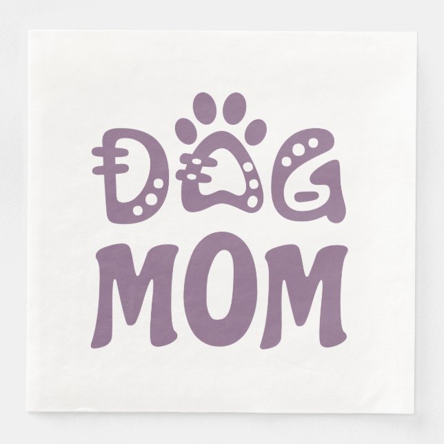 Servilleta De Papel De Cena Perro Mamá (Anverso)