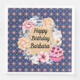 Servilleta De Papel De Cena Personaliza Feliz Cumpleaños