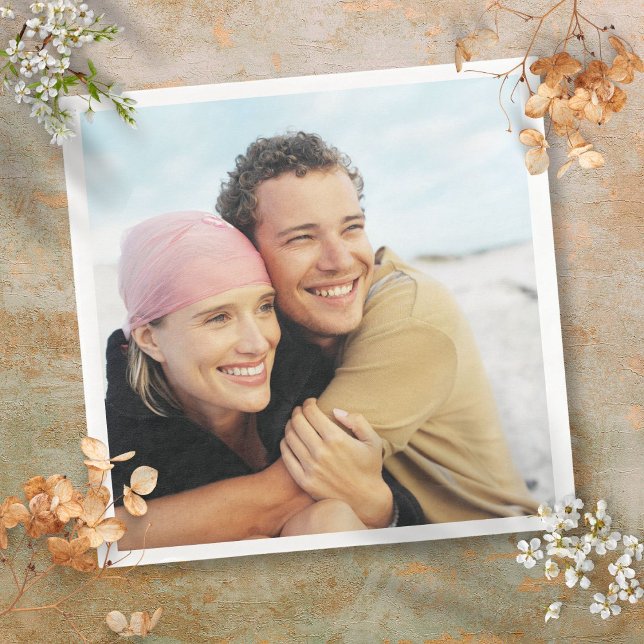 Servilleta De Papel De Cena Personaliza tu foto (Personalised Your Photo Paper Dinner Napkins)