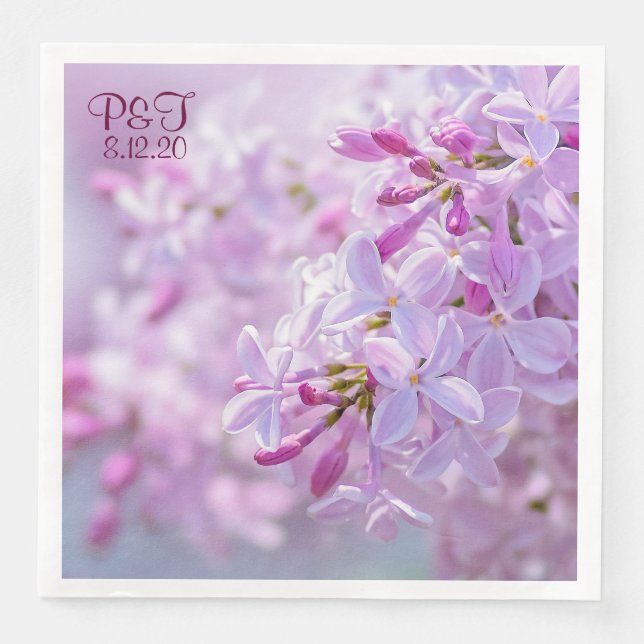 Servilleta De Papel De Cena personalizable boda (Anverso)