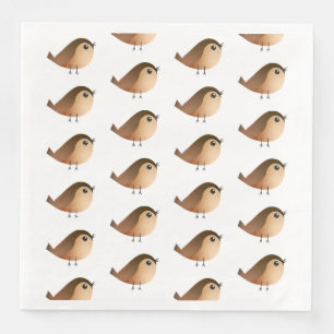 Servilleta De Papel De Cena Personalizado de pájaro de Sparrow