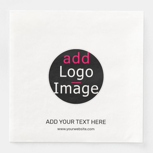 Servilleta De Papel De Cena Personalizado profesional moderno Moda empresarial (Anverso)