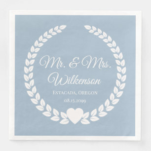 Servilleta De Papel De Cena Personalizado Sr. y Sra. Bride y Groom New
