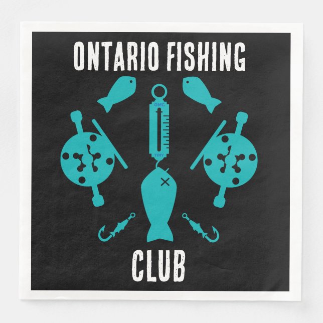 Servilleta De Papel De Cena Pesca de salmón canadiense (Anverso)