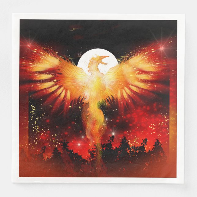 Servilleta De Papel De Cena Phoenix Rising Napkin (Anverso)