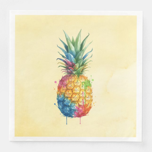 Servilleta De Papel De Cena Piña (Anverso)