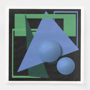 Servilleta De Papel De Cena pintura abstracta, abstracción, verde y negro