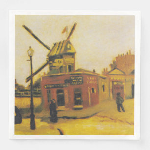 Servilleta De Papel De Cena Pintura del Molino de Viento de Van Gogh París Vin