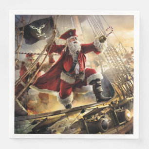 Servilleta De Papel De Cena Pirata Santa