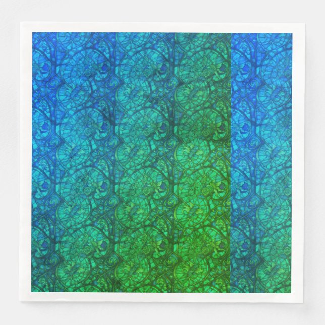 Servilleta De Papel De Cena Pisces Fiesta Napkins (Anverso)