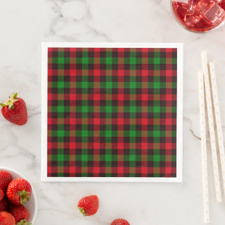 Servilleta De Papel De Cena Placa verde y roja