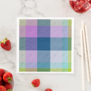 Servilleta De Papel De Cena Plaid Decorativo